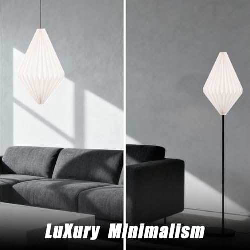 HuaMuDM Nordische Kreativpapier Lampenschirm,Origami Design Papier Lampenschirm,Folding Pendelleuchte Kunst Dekor,Wohnzimmer,Esszimmer,Schlafzimmer