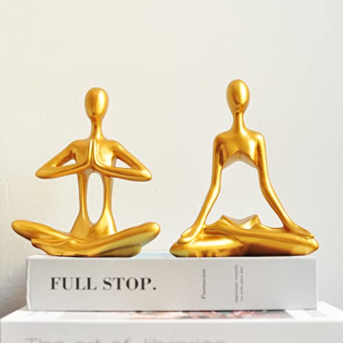 Figuras Decorativas Doradas Yoga 3 Pzs miniatura 4