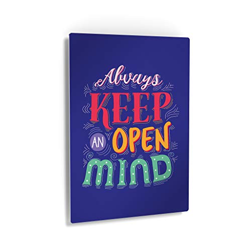 Smile Art Design Always Keep an Open Mind Inspiring Quote