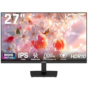 KTC WQHD（2560×1440）解像度の27インチ液晶ディスプレイ 15,980円送料無料！