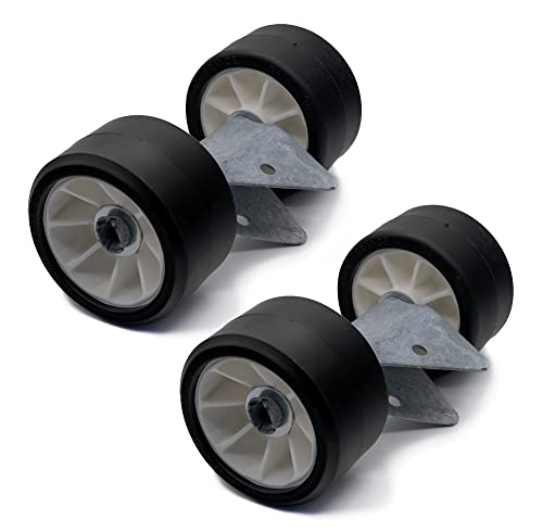 Rebadis 2 Rouleaux remorque Bateau, Galets Diamètre 120mm, pour Tube chandelle 40x40, Livraison Offerte