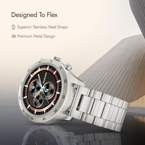 Image of Fastrack Magnus FX2 1.32 inch Display Smart Watch with Single Sync BT Calling, All-Round Health Tracking, Functional Crown, Metal Case, 100+ Sports Modes & Watchfaces - Smartwatch for Men & Women (Black)