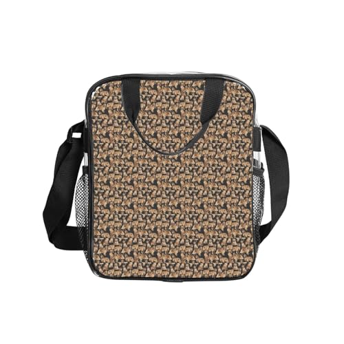 FGPkjh Golden Retrievers - Bolsa de almuerzo con estampado para uso diario, oficina, viajes, trabajo, playa, picnic, contenedor transparente para alimentos