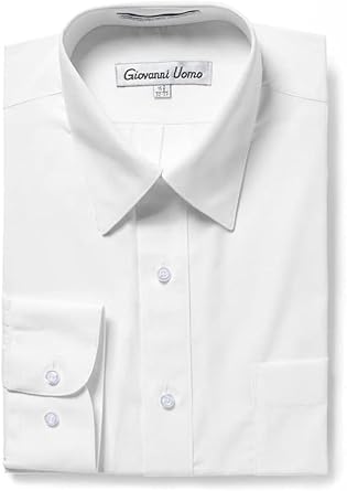 Mens Dress Shirts Regular Fit Solid Long Sleeve Formal Shirt Business Casual Button Down Shirts