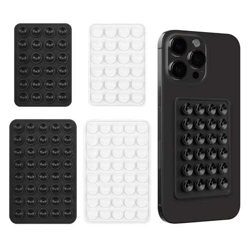 VIVIDRISE 4 Ventosa Movil,Soportes de Silicona con Ventosa para Teléfono Soble Cara Teléfono para Paquetes de Silicona para Todos los Modelos de Teléfonos Móviles