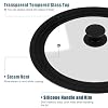 Universal Lid for Pots, Pans and Skillets - Tempered Glass Lid with Heat Resistant Silicone Rim Fits fit 7", 8" 9" & 10", 11", 12" Diameter Cookware, Replacement Lid for Frying Pan & Cast Iron Skillet #2