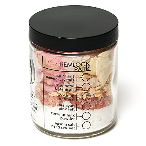 Hemlock Park Coconut Milk Bath Soak | Organic Coconut Milk, Botanicals, Dead Sea, Epsom, And Himalayan Pink Mineral Salts (Yuzu Citrus, 8 Oz) #TOP1