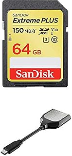 SanDisk Extreme PLUS 64GB SDXC Memory Card up to 150MB/s, Class 10, U3, V30, SDSDXW6-064G-GNCIN