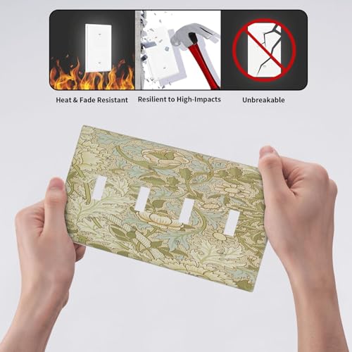 Placa de interruptor de luz de 4 bandas para ocultar imperfecciones 7