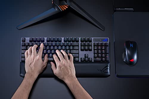 Asus Rog Strix Scope Nx Wireless Deluxe Gaming Keyboard - Tri-Mode Connectivity (2.4Ghz Rf, Bluetooth, Wired), Rog Nx Red Mechanical Switches, Pbt Keycaps, Aura Sync Rgb, Magnetic Wrist Rest, Black #TOP7