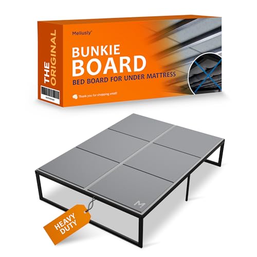 Meliusly Heavy Duty Bunkie Board Queen Size (60x80) - Non-Slip Breathable Bed Support Board for Slatted Bed Frame, Anti-Sag Under Bed Support, Noise Minimizing Moisture Resistant Bed Board