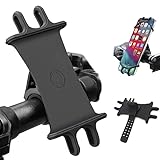 Amindz Handyhalterung Fahrrad,Universal Motorrad Halterung Fahrrad Silikon Verdicken mit 360°Drehbarer Abnehmbare Handy Fahrradhalterung Lenker Rennrad für 4.0 bis 6.5 Zoll Smartphones