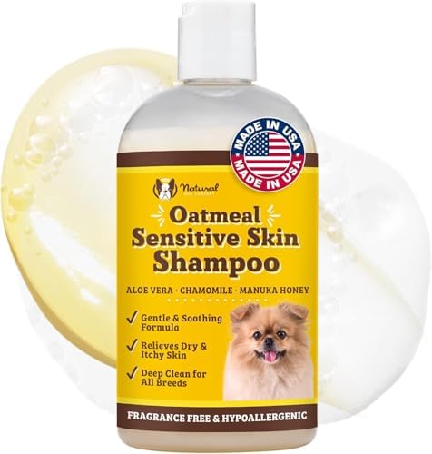 Natural Dog Company Oatmeal Shampoo for Dogs with Sensitive Skin,...