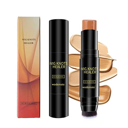 Lace Wig Knot Concealer Stick - Tint Dyeing, No Bleaching for Frontal Part, Hairline Wigs, With Brush Portable, Brown-02