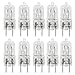 10 Pack-G8 35 Watt 120V Halogen Light Bulbs JCD Type 110v 130v 35W T4 G8 Under Cabinet Puck Lamp 120 Volt Undercabinet Microwave Oven Stove Top Kitchen Appliance Replacement Lighting Bi Pin Clear Lens