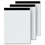 Aidunmis Graph Paper Pads 8.5 x 11, 4x4 Quad Ruled, 3 Pack Grid Paper Pad 8.5 x 11, 30 Sheets Perforated Blueprint Quadrille Letter Size Graphing Notebook for Drafting, Drawing, Engineering