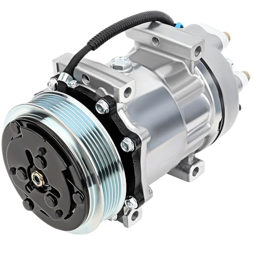 Image of SCITOO AC Compressor fit for International 4300 6.4L 2008-2016 | Fast Cooling, Ultra Low Noise (≤72 dB)Air Conditioner Compressor with Clutch, Easy Installation, 204815 509617 1064957