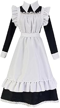 Lainuyoah Vestido de empregada medieval para mulheres, gravata ...