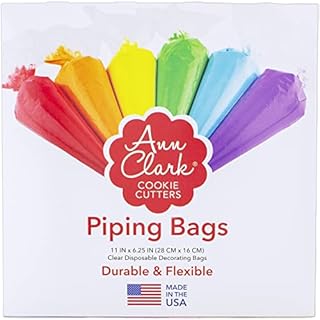 Ann Clark Cookie Cutters Torby do wyciskania grube odporne na pęknięcia jednorazowe 28 cm bez tipsów ciasteczka i tortu dekoracyjne torby do Royal Icing 48 sztuk