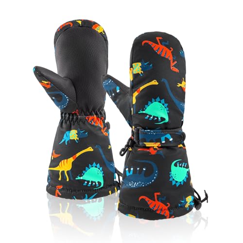 Image of BAVST Winter Kids Waterproof Gloves for Boys Girls Snow Ski Toddler Baby Mittens Outdoor for Infant Teens 1-5T
