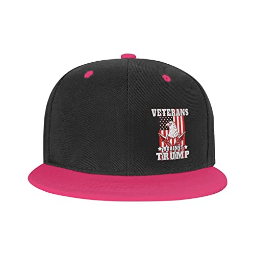 Veterans Against Trump Eagle USA Democrat Unisex Adults Sun Trucker Hats Winter Baseball Hip Hop Cap for Men Women Pink