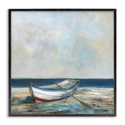 'Boat & Oar on Shore'| Framed Giclee Art