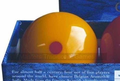 Aramith Super Pro Cup Billiard Balls (with Spot White and Spot Yellow, 2 and 1/16 inch, 52.5mm)