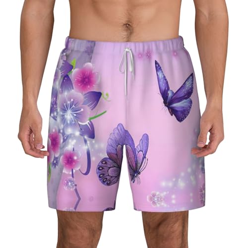 Bañador elástico de hombre para playa con secado rápido y flores