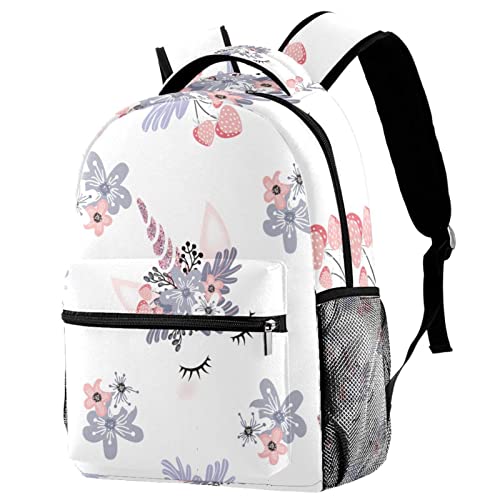Sac à dos de voyage bleu pour le campus style marin à motif baleines