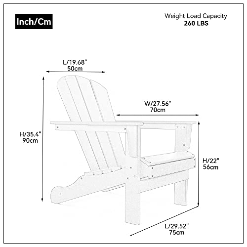 Jurmalyn Adirondack Chairs Set Of 4, Lifetime Adirondack Chair Outdoor Oversized Fire Pit Chair, Weather Resistant Hdpe Patio Chair Easy Installation For Garden, Poolside, Backyard, Beach (Red) #TOP4
