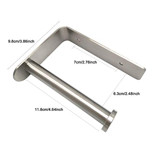 Lofekea Wall Mount Toilet Paper Holder Stainless Steel Tissue Paper Roll Towel Holder Rustproof Brushed Finish #TOP3