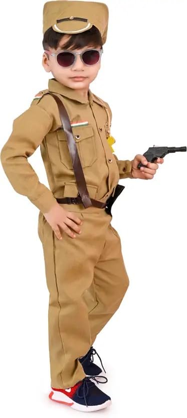 KIDZOOMART Kids Police Officer Costume Set with Cap, Belt and Acc...