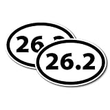 Magnet Me Up 26.2 Marathon Car Magnet Decal, Black Oval, 4x6 Inches, Heavy Duty Automotive Magnet for Car, Truck, SUV, or Any Other Magnetic Surface, 2 Pack - Show Off Your Accomplishment