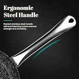 WECOOK Profesjonalna patelnia z kutego aluminium, 16 cm, indukcyjna, nieprzywierający, ekologiczny kamień, bez PFOA, stalowy uchwyt, nadaje się do wszystkich kuchenek, szkła, gazu, zmywarki