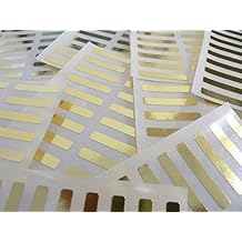 Minilabel Small 30X5Mm Rectangular Stickers Packs of 200 Rectangle Sticky Labels 30 Colours Available Shiny Gold
