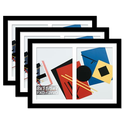 8x11 Collage Picture Frame for Wall Decor, 2-Opening for 5x7 Photo Frames