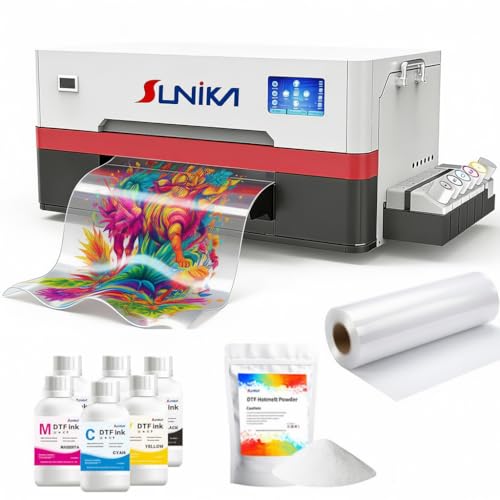 SUNIKA DTF Printer XP600 with White Ink Mixing System and Roll Feeder DTF Transfer Printer Machine Super Fast Speed Direct to Film Printer for T-Shirts Hoodies Textiles (XP600 DTF Printer)