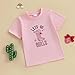 Toddler Baby Girls Western Cowgirl T-Shirt Kids Short Sleeve Funny Rodeo Graphic Summer Tee Tops (Pink Let's Go Girls, 3-4 Years)