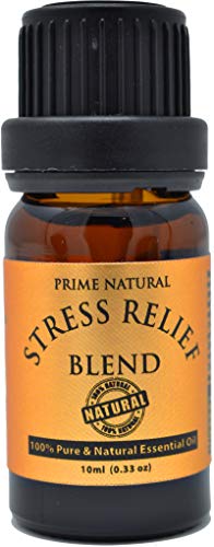 Stress Relief Essential Oil Blend 10ml - Natural Pure Undiluted Therapeutic Grade,Calming Scents for Aromatherapy, Diffuser