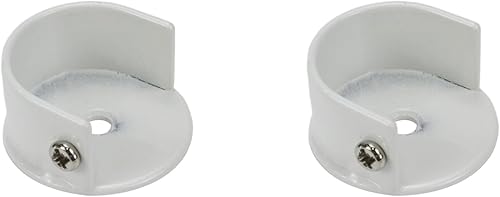 Miniatura 1 de Pufguy 2 soportes de barra de armario en forma de U para barra de tela con tornillos, 1 pulgada