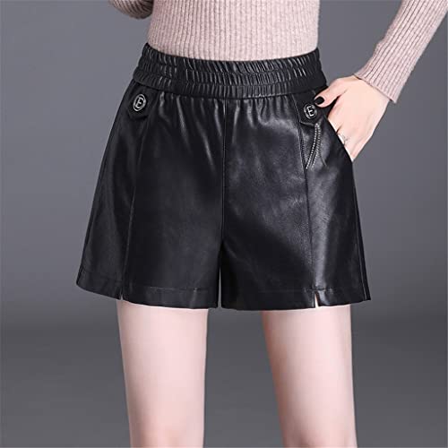 Short en cuir polyuréthane premium fluide et confortable pour femme