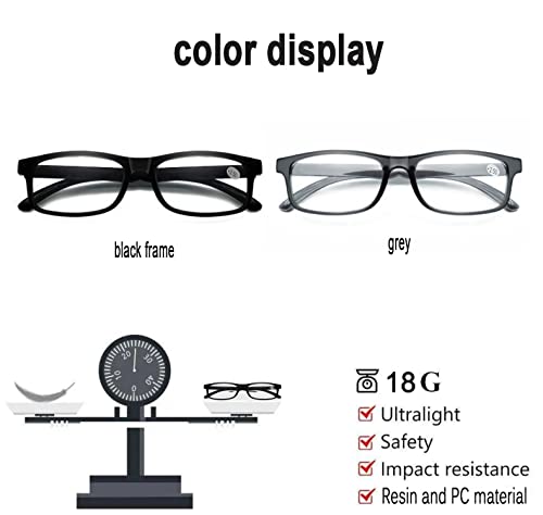 Voitead Hd Reading Glasses Men Anti-Blue Light Anti-Fatigue Fashion Middle-Aged And Elderly Glasses 2.5 #TOP1