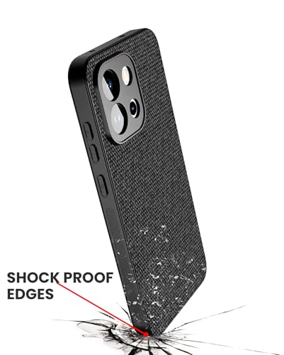 Image of Kapa Soft Full Fabric Protective Back Case Cover for OnePlus 13S | Shockproof Slim Hard Anti Slip Back Case (Black)