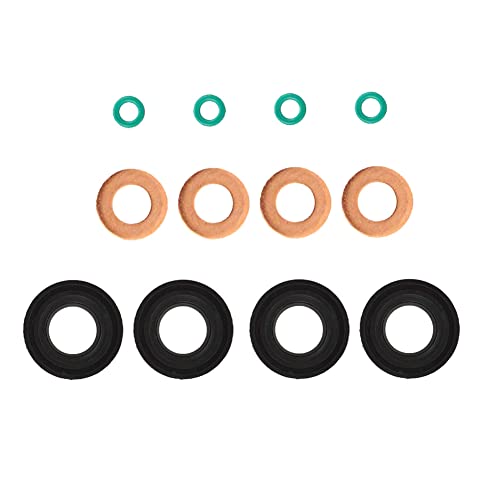 Fuel Injector Seal Washer O-Ring Set For VW Beetle Caddy Golf Plus Golf VI Jetta Passat Polo Touran 03L103070A, 3L103070A - AUTORCE