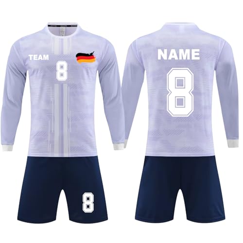 Traje de fútbol de Camiseta goali Personalizado con Logotipo del Equipo, Camiseta de fútbol de Manga Larga Personalizada para niños y Adolescentes, Hombres y Mujeres
