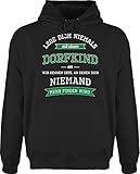 Shirtracer Sprüche Statement mit Spruch - Lege Dich Niemals mit einem Dorfkind an - M - Schwarz - Hoodie lustige sprüche - JH001 - Herren Hoodie und Kapuzenpullover für Männer