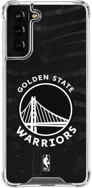 Skinit Clear Phone Case Compatible with Galaxy S22 Plus - Officially Licensed NBA Golden State Warriors Black Animal Print Design