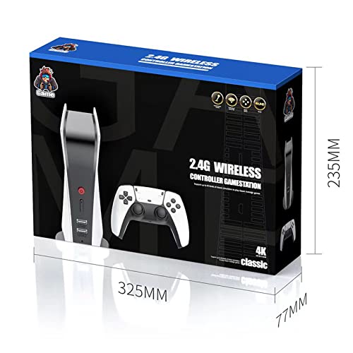 WormeKite 4K Joystick PS5 para dois jogadores, console sem fio independente com som, 10.000 jogos co