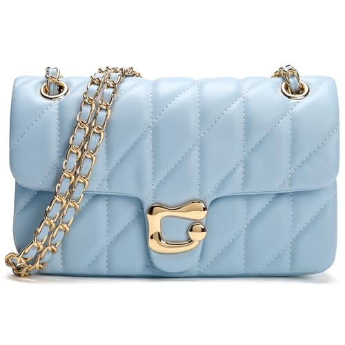 Pelimoo Quilted Crossbody Purse for Women Trendy - Ladies Shoulder