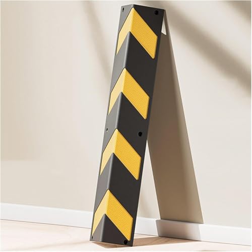 Protection d'angle murale réfléchissante de 100 cm pour parking en lot de 10 pièces